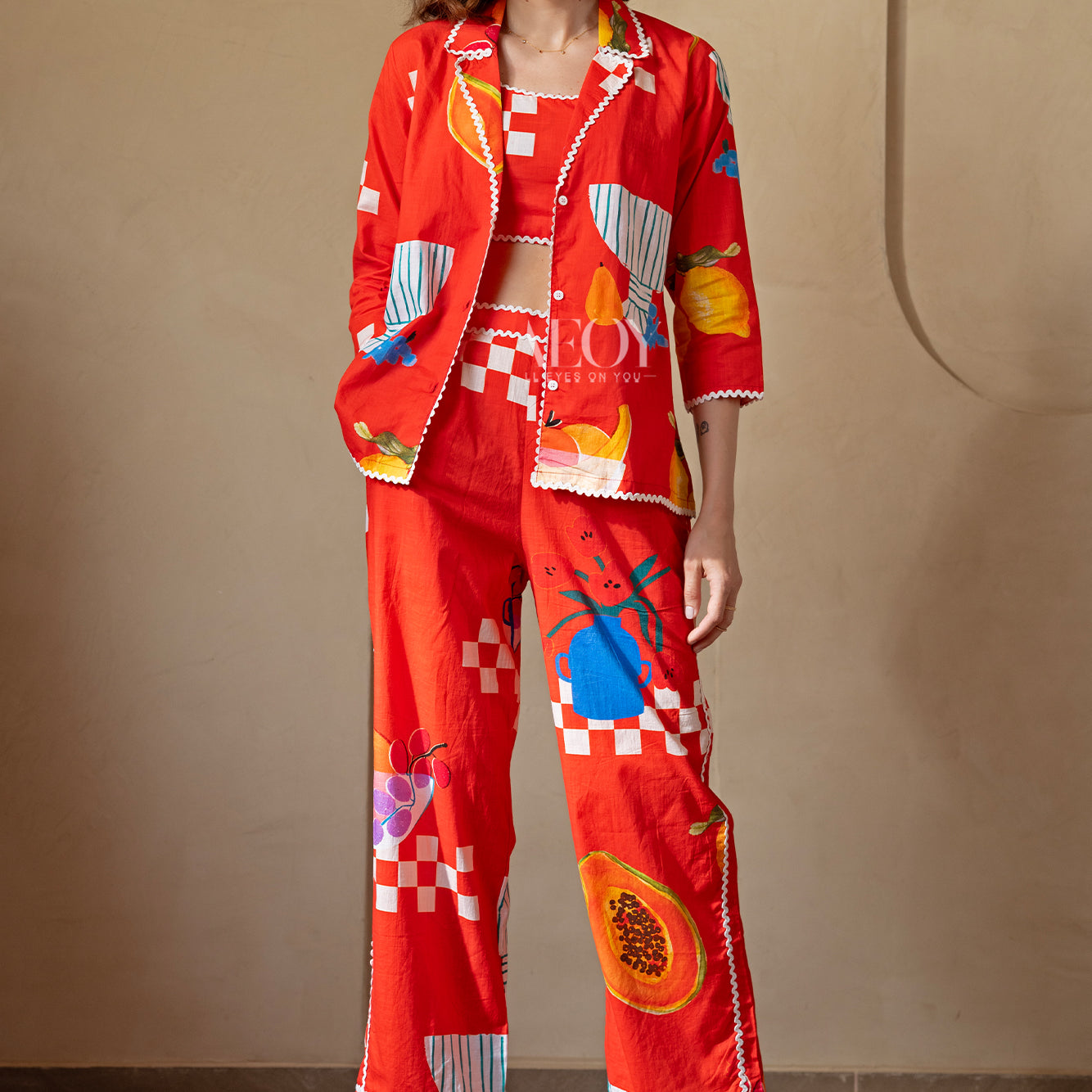 Red Resort-Co-ord Set