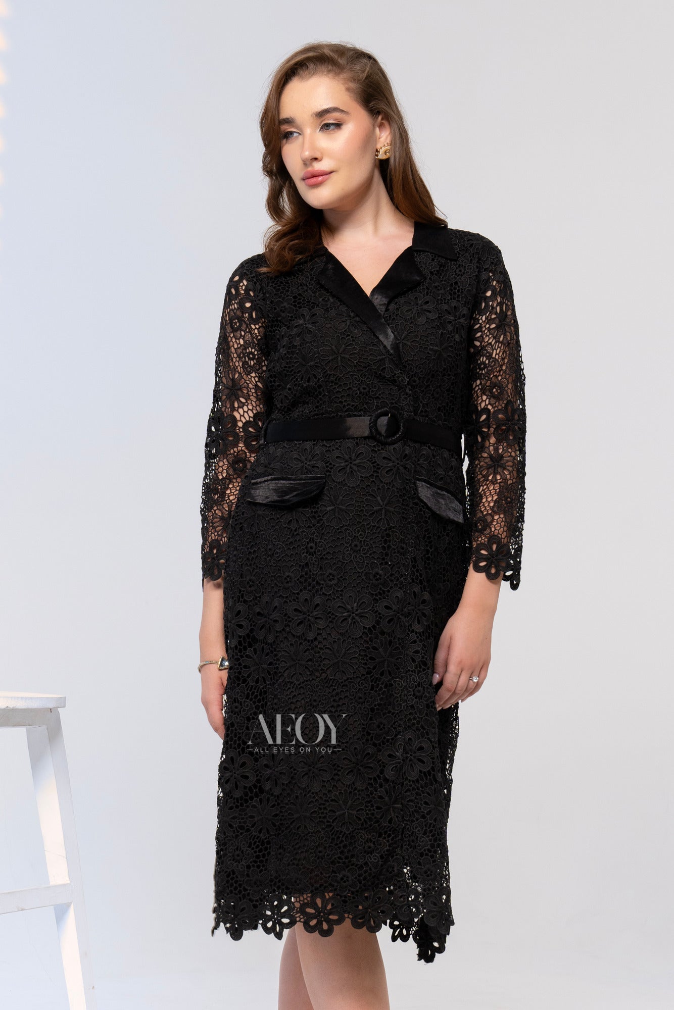 Black Lace-Maxi Dress