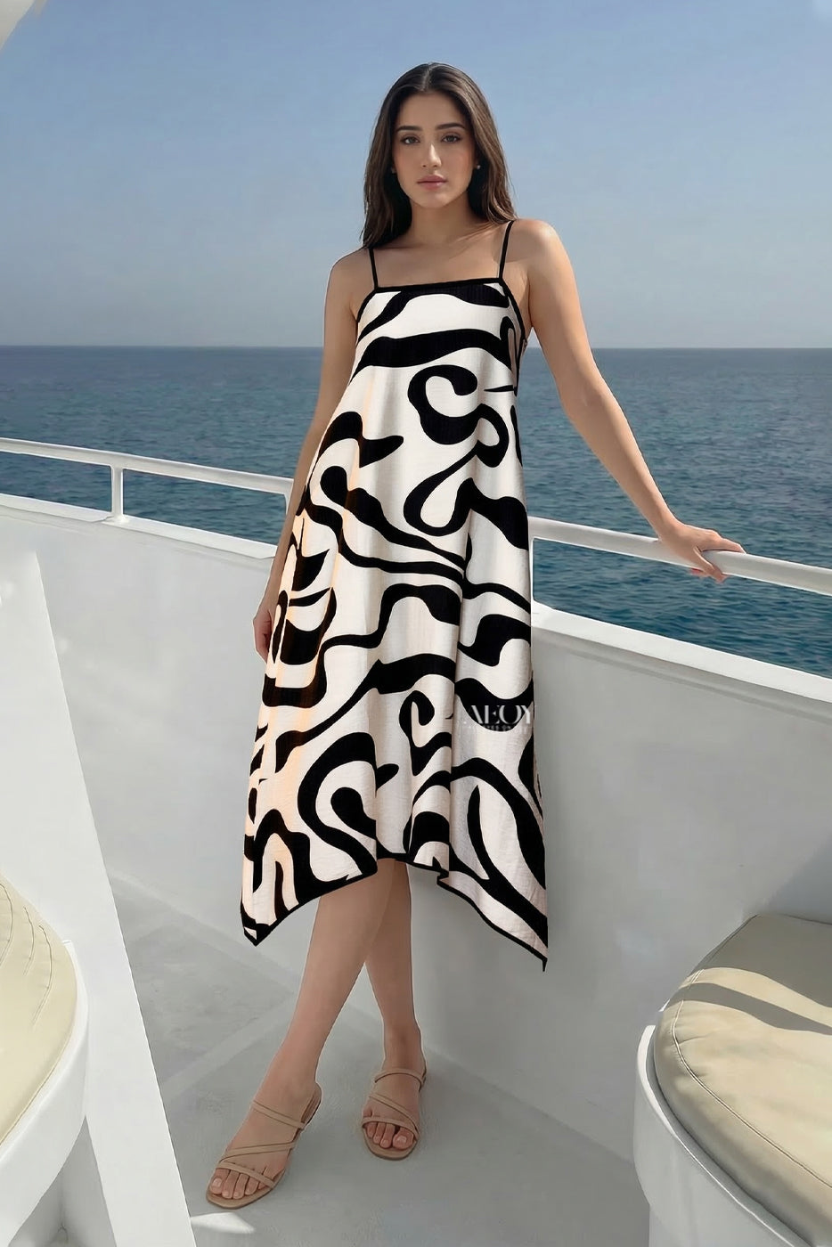 Black & White-Maxi Dress
