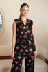 Printed black co ord set women
