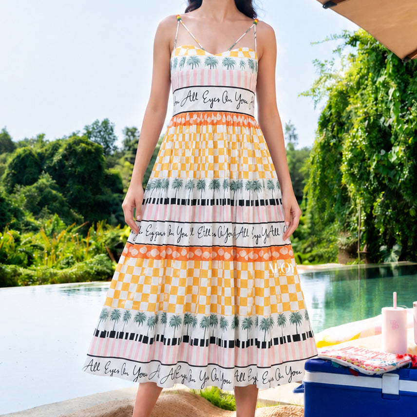 Tropical Midi Dress