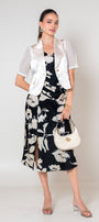 Monochrome Black Dress with blazer