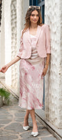 Pink dress with blazer