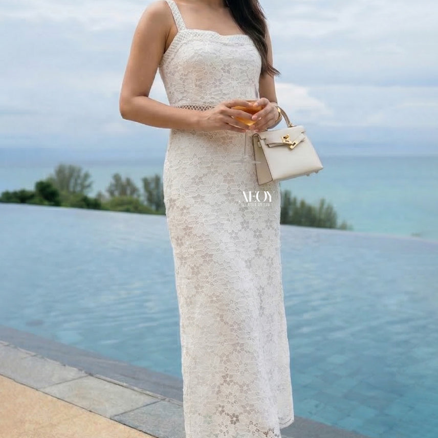 Lace vacation dress women
