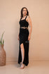 Stylish black evening dress women