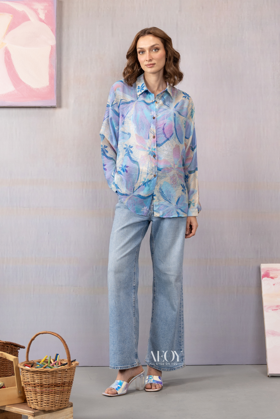 Blue Breeze – Printed Shirt