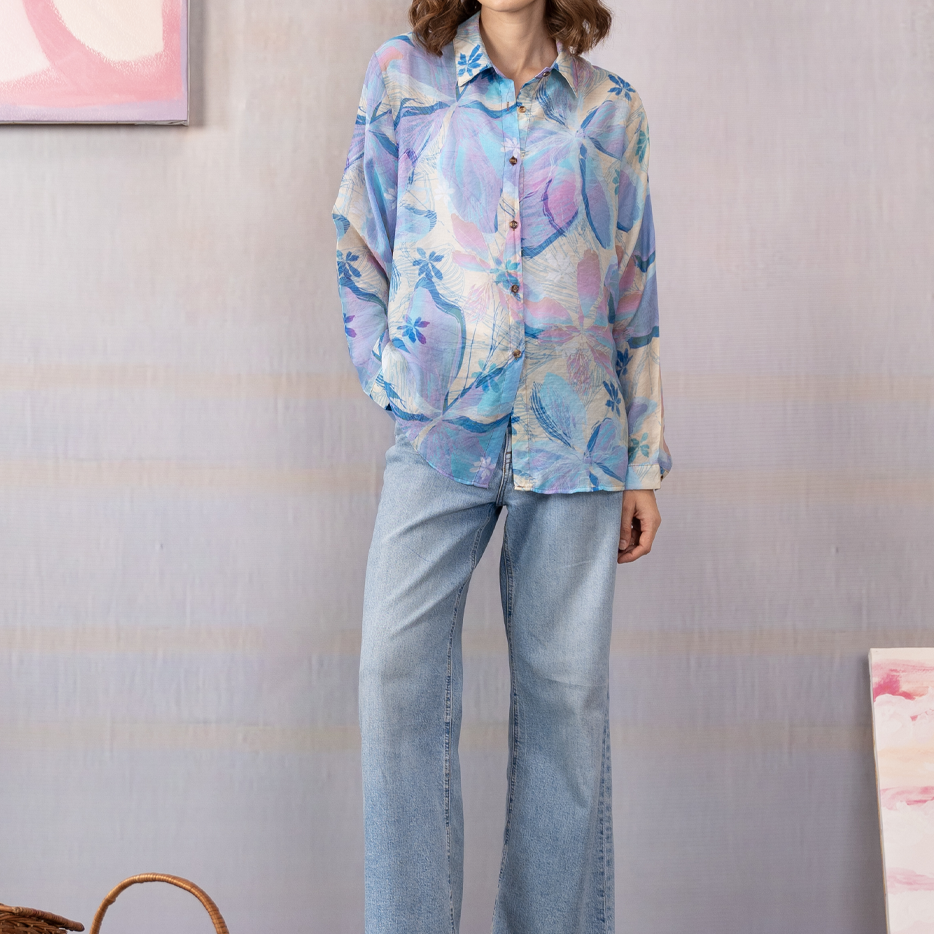 Blue Breeze – Printed Shirt