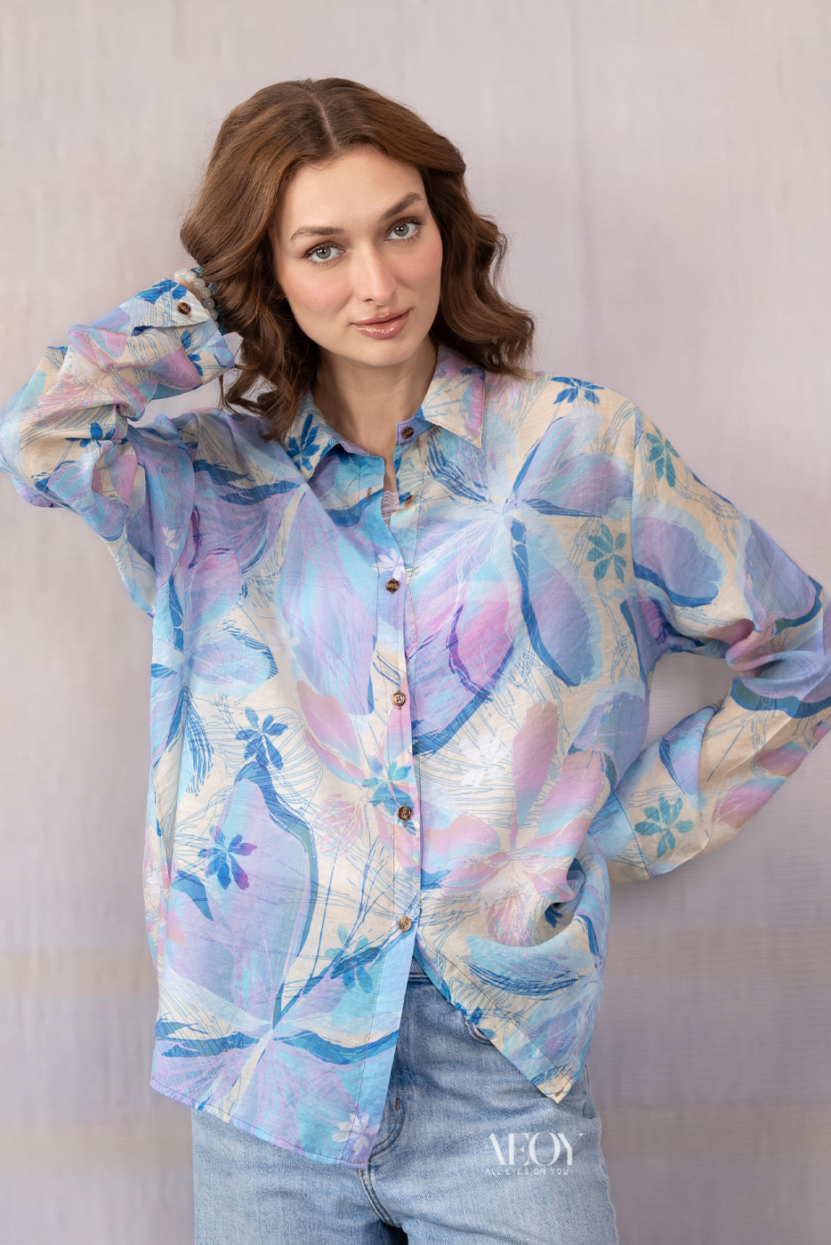Blue Breeze – Printed Shirt