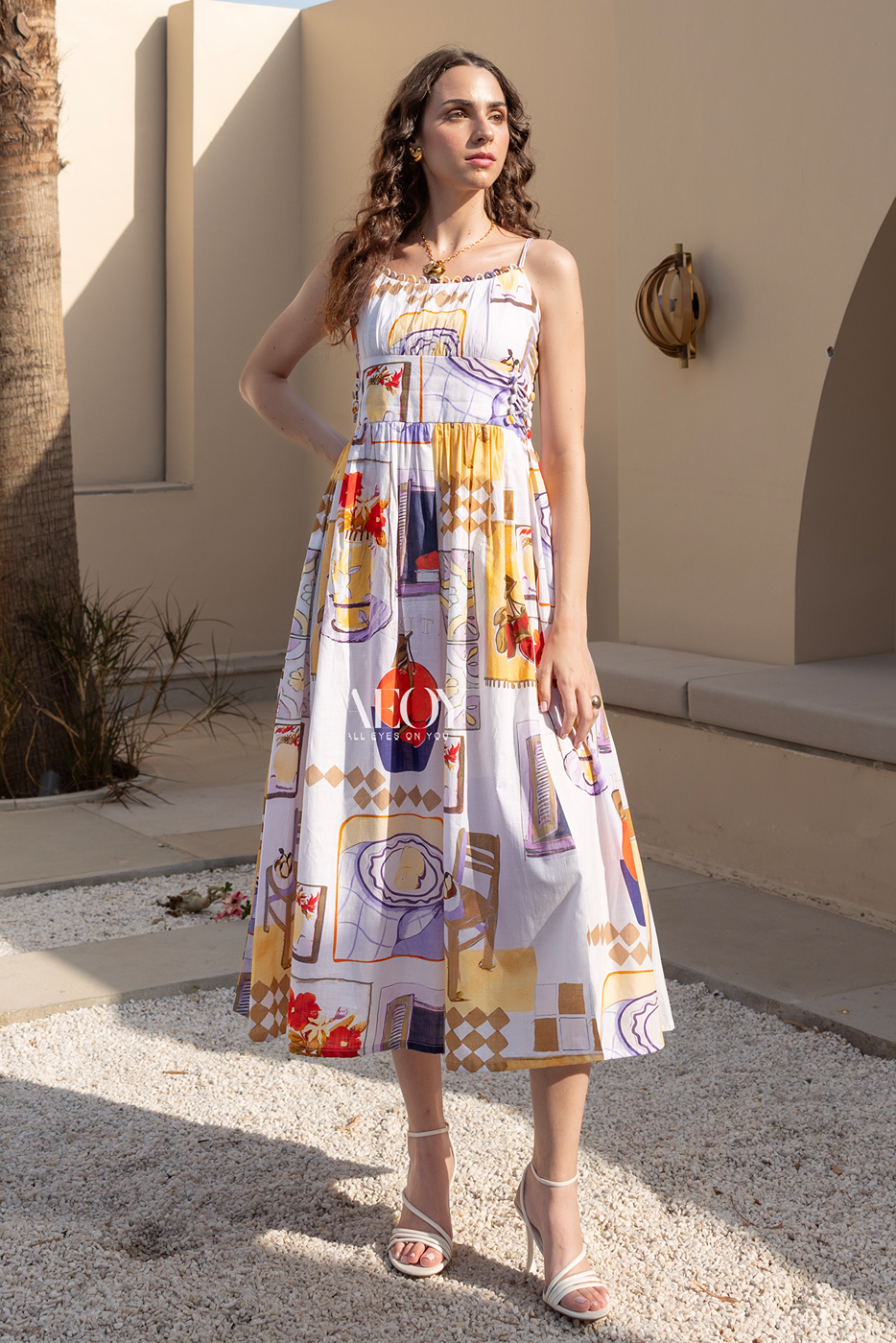 Vacation Cotton -Maxi Dress - Buy MIdi Dress for Women Online | All Eyes On You