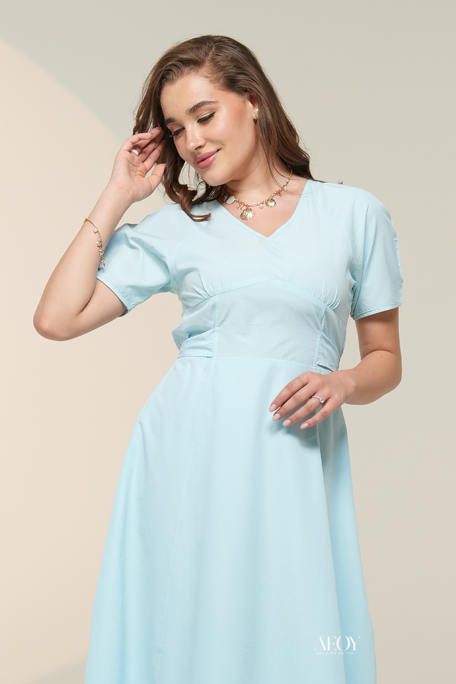 Breezy Bow-maxi dress