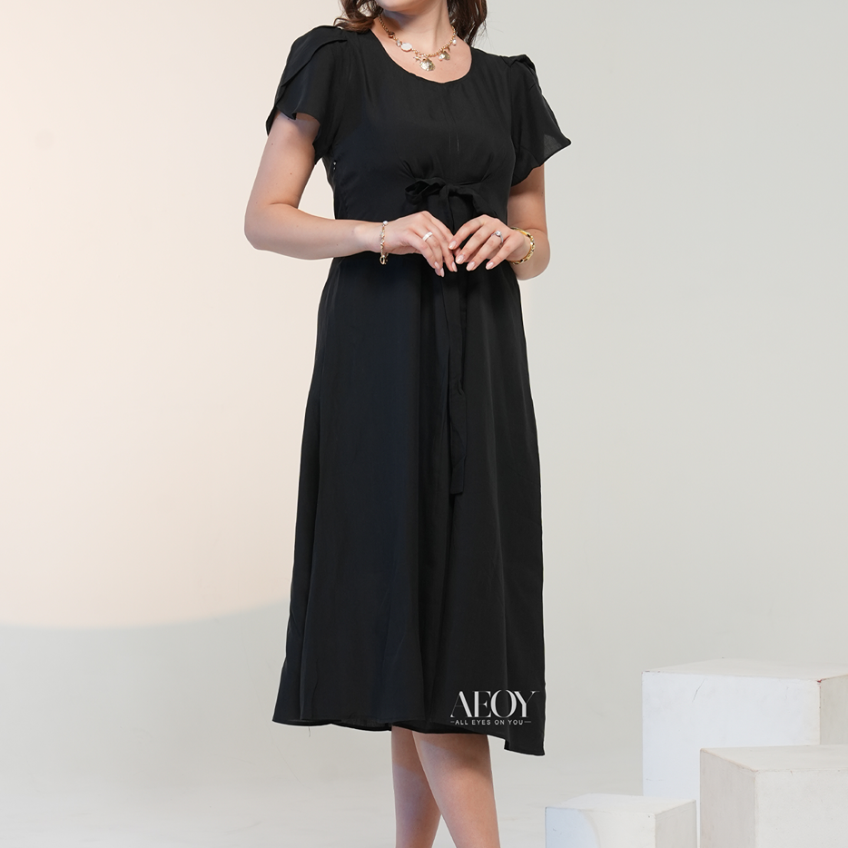 Black vacation maxi dress women