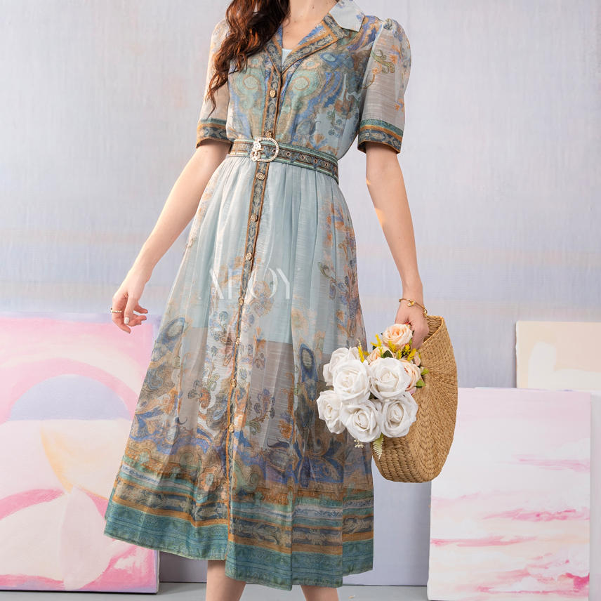 Opaline Mist-Maxi Dress