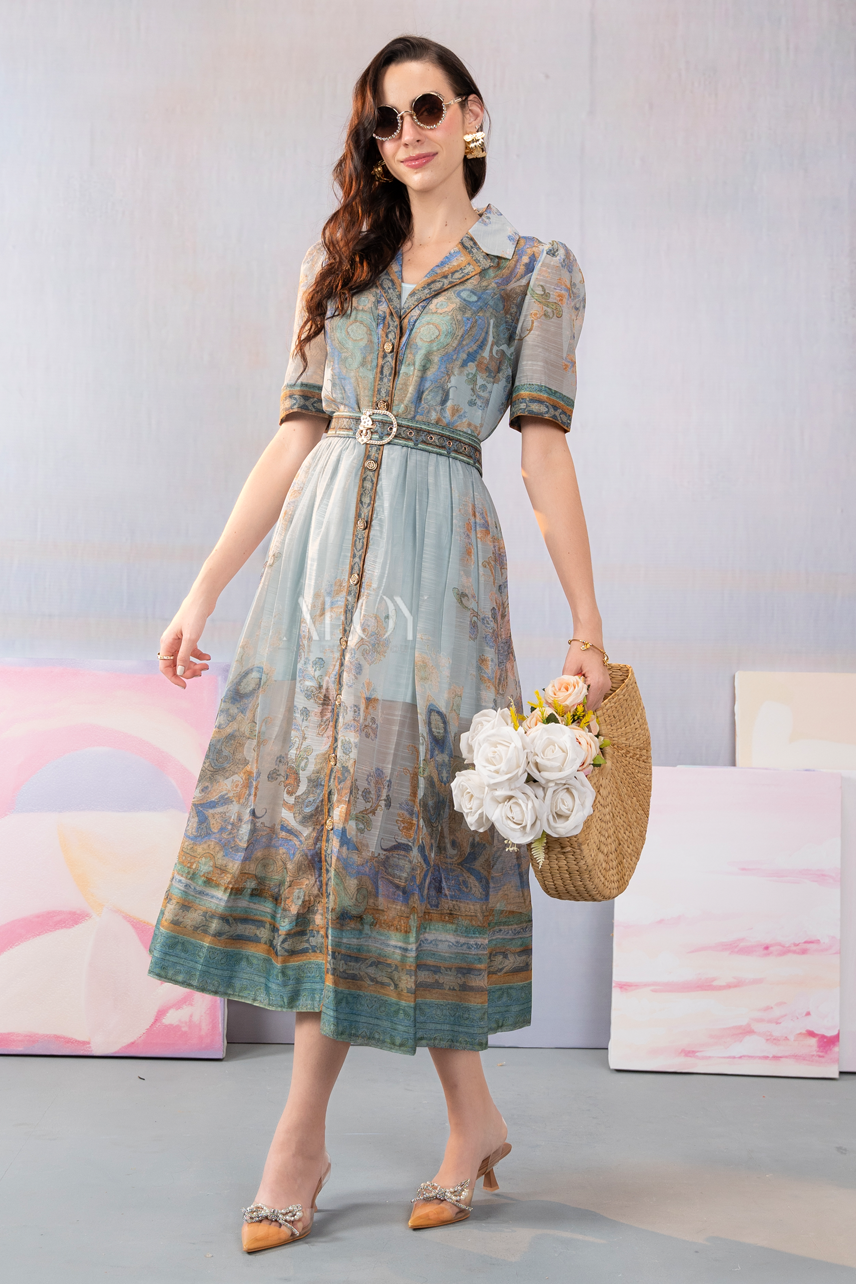 Opaline Mist-Maxi Dress