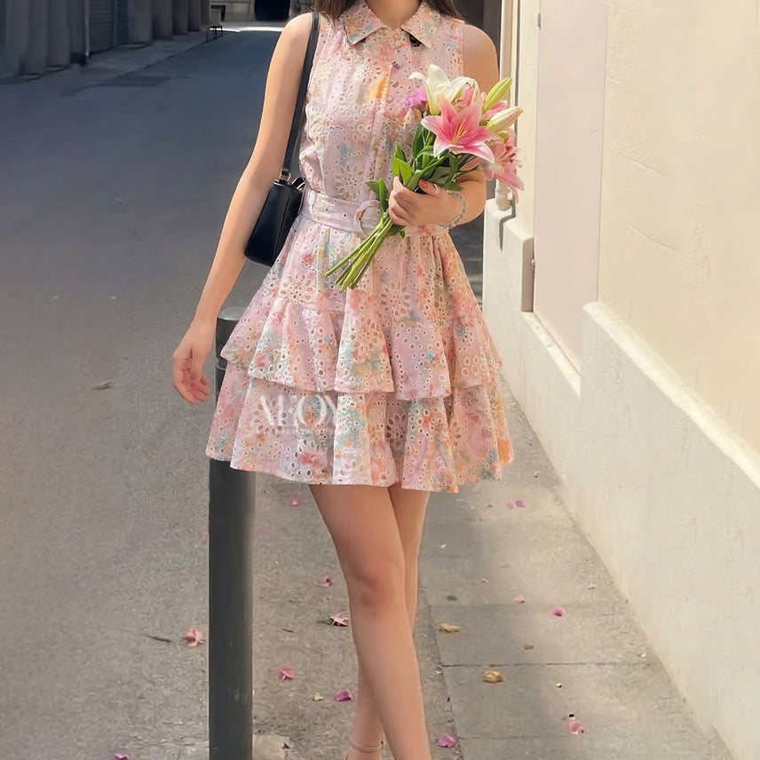 Soft Glam Floral Mini Dress