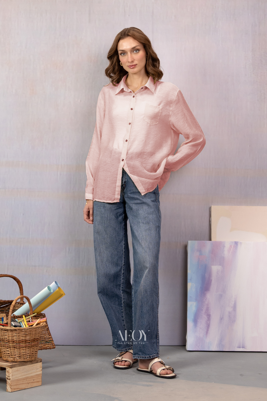 Oversized Sheer –Shirt