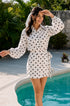 Polka dot wrap skirt set
