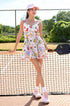 Positano print mini dress
