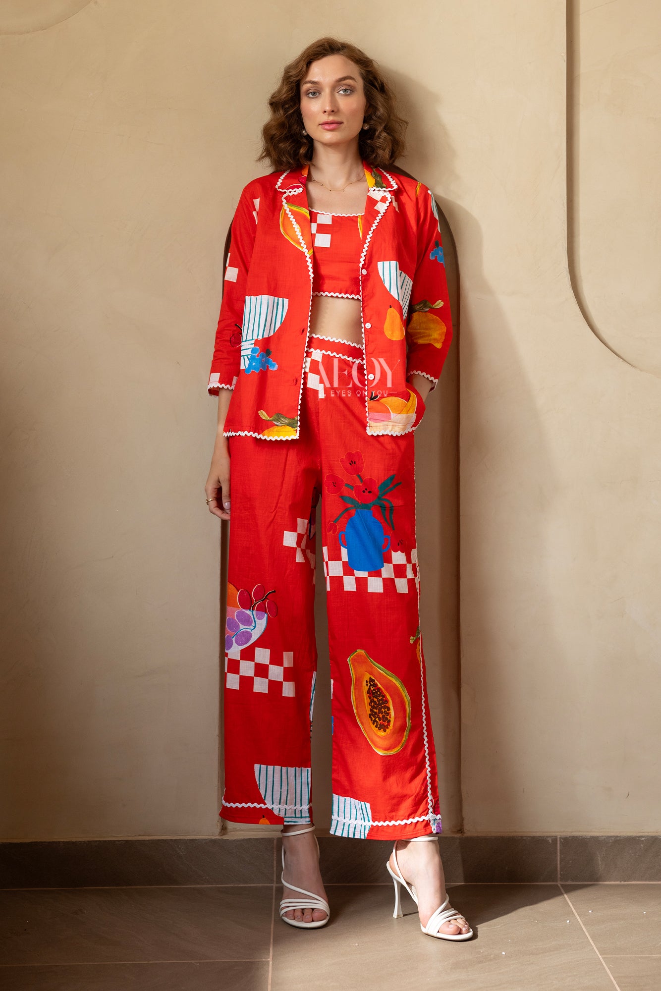 Red Resort-Co-ord Set