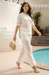 Ivory embroidered co ord women