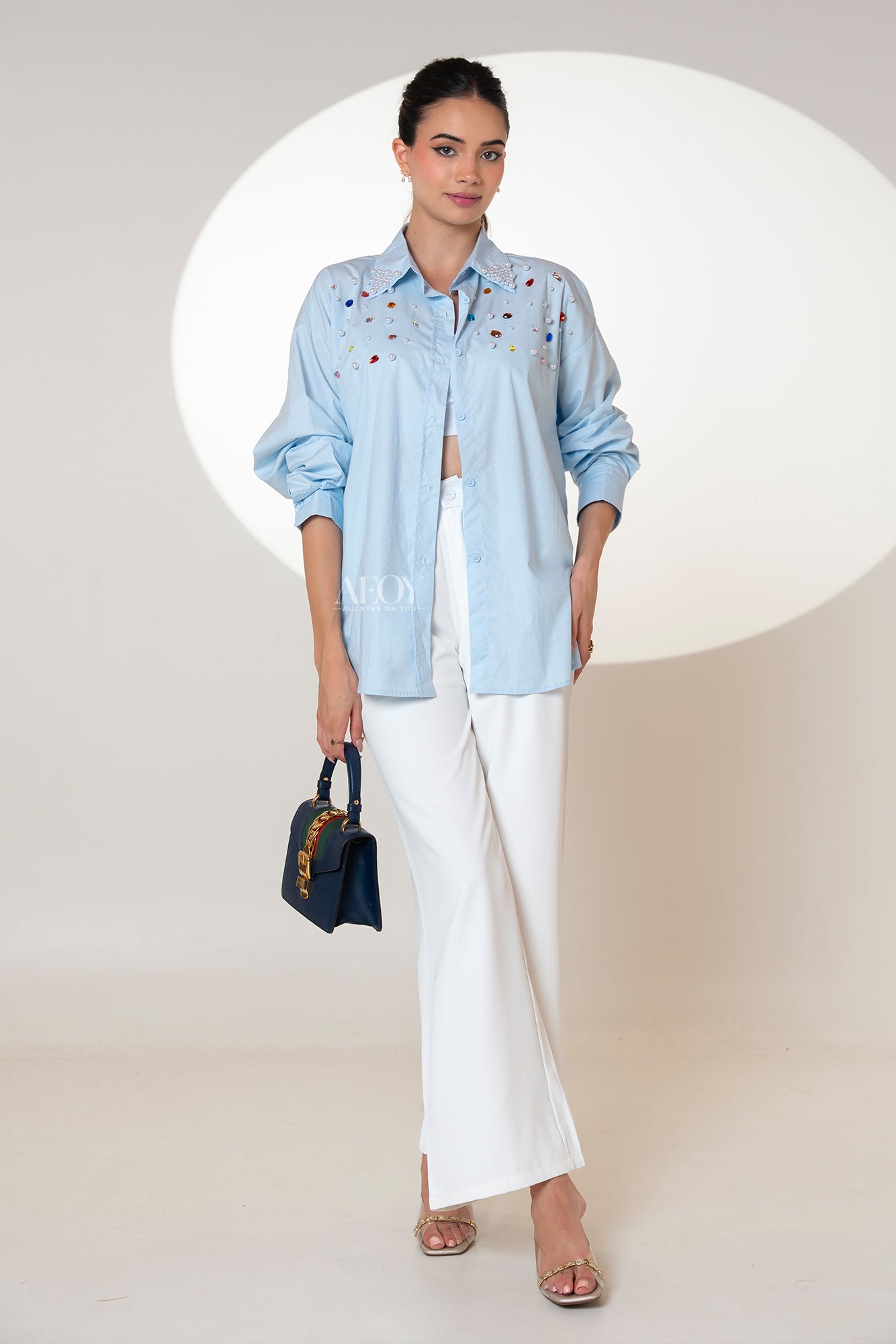 Pearl Embellished-Shirt
