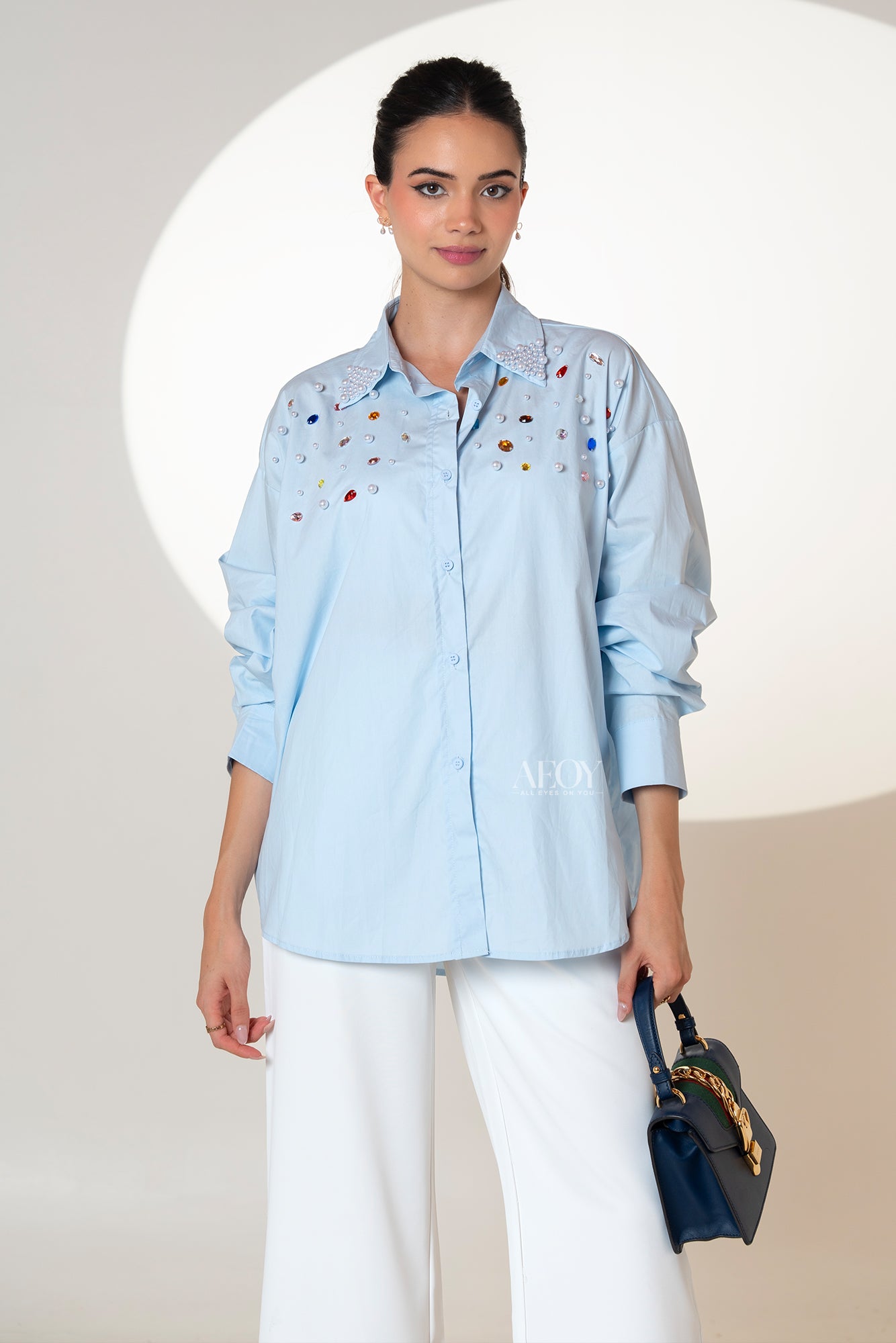 Pearl Embellished-Shirt