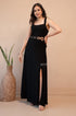 Black cut out maxi dress women
