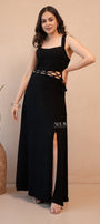 Black Cut-Out Maxi Dress