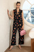 Heart printed blazer co ord set
