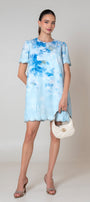 Blue Floral -Mini Dress
