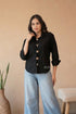 Black cotton shirt minimal detailing
