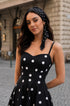 Polka dot party dress women