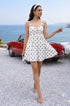 Polka dot mini dress women