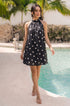 Polka dot halter dress