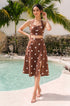 Brown polka co ord set
