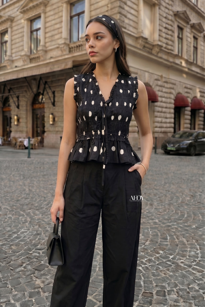 Polka Muse Peplum Top