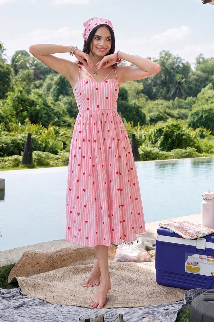 Crush Heart Midi Dress