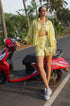 Yellow striped short set
