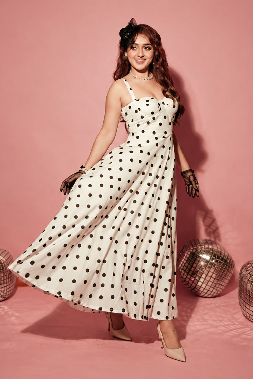 Polka Midi Dress