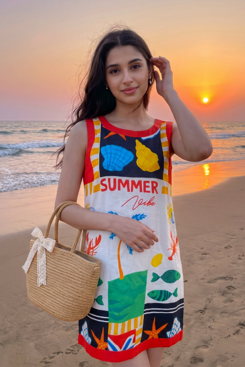 Tropical Summer Mini Dress