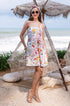 Positano print mini dress
