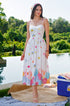 Marine print midi dress
