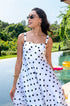 Polka dot midi dress women
