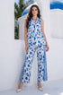 Blue floral printed co ord set women
