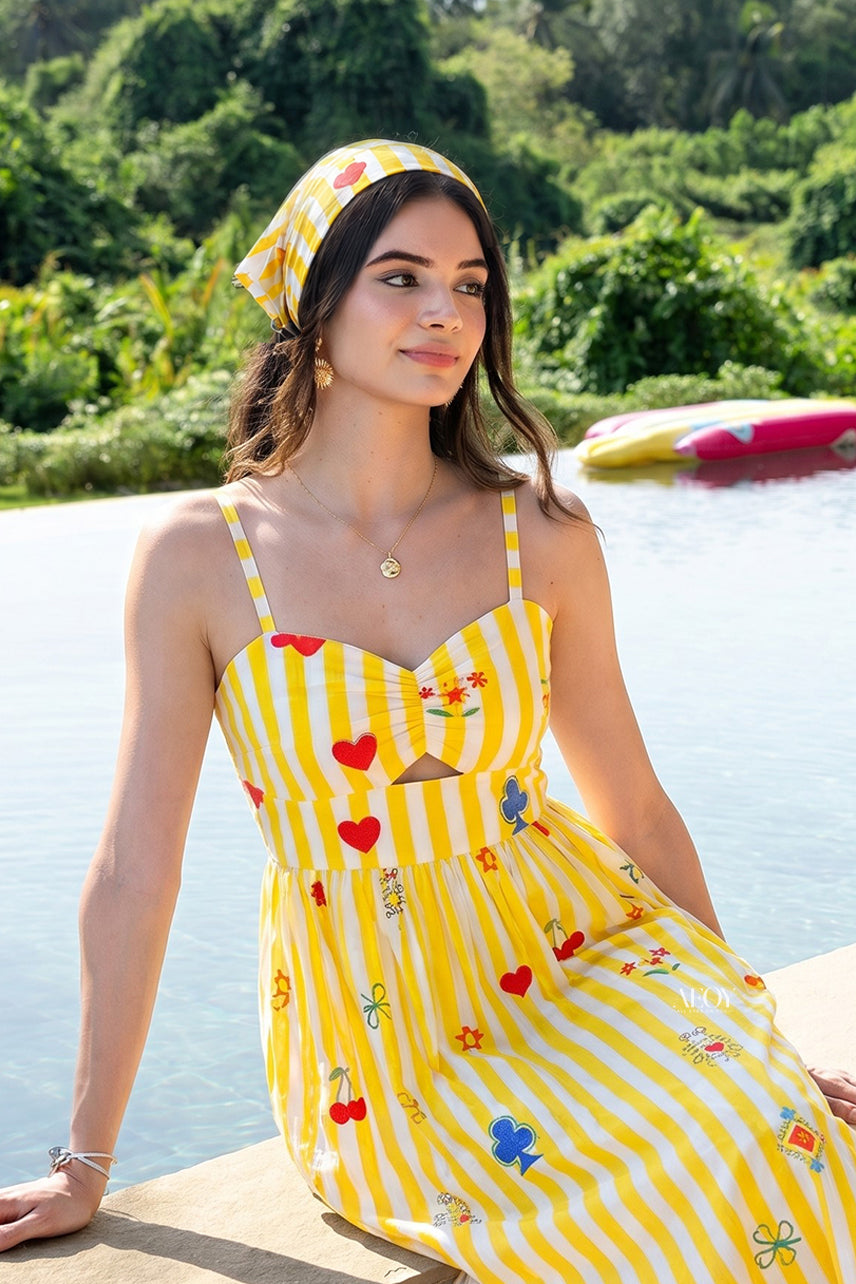 Royal Flush Midi Dress