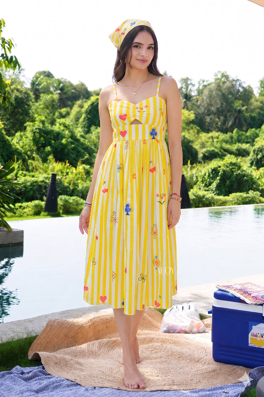 Royal Flush Midi Dress