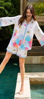 Marina printed short set