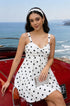 Polka dot mini dress women