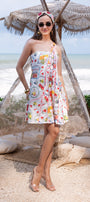 Positano print mini dress