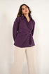 Fitted purple cotton shirt women